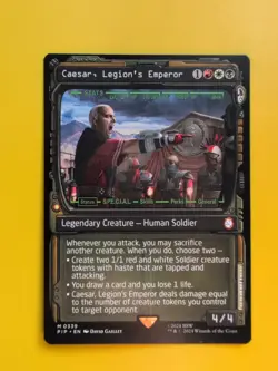 Caesar, Legion's Emperor. M0339 PIP human soldier Magic the Gathering Card. - Image 1