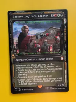 Caesar, Legion's Emperor. M0339 PIP human soldier Magic the Gathering Card. - Image 2