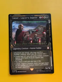 Caesar, Legion's Emperor. M0339 PIP human soldier Magic the Gathering Card. - Image 3