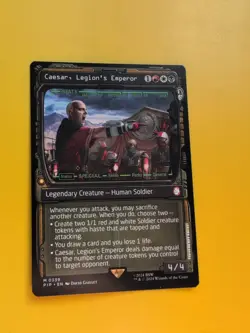 Caesar, Legion's Emperor. M0339 PIP human soldier Magic the Gathering Card. - Image 4