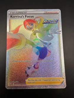 Korrinas Focus Rainbow Trainer Card Battle Style, Secret Rare, 174/163 Pokemon - Image 1