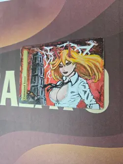 Hand-Painted MTG Command Tower Chainsaw Man Power Fan Art | Custom Alter BAZAYO - Image 3