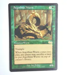 Argothian Wurm NM Urza's Saga English Rare 1998 236/350 MTG - Image 1