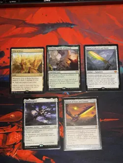 MTG Small Lot Rares/mythics. (Shadowspear), (sword of feast and famine) - Image 1
