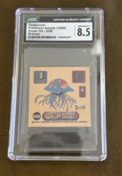 1998 Pokemon Tentacruel D58 Foil Super DX Stickers Amada CGC 8.5 - Image 1