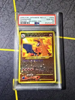 Charizard PSA 10 - Pokemon 2000 Japanese Neo 2 Promo Reverse Foil #006 - Image 1