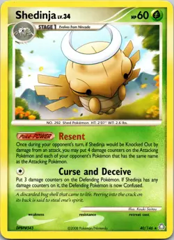 Shedinja 40/146 Legends Awakened NM Non-Holo Pokemon TCG - Image 1