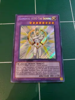 Yugioh! Elemental Hero The Shining - PRC1-ENV01 - NM - L.E. - Secret Rare - Image 1