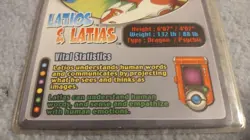 WENDY'S Vital Statistic LATIOS Promo POKEMON Laminated 2002 Trading Card 9/15 - Image 3
