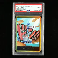 PSA 9 Mint 2024 ONE PIECE JPN Don!! Card PRB01 ICEBURG-GOLD - Image 1