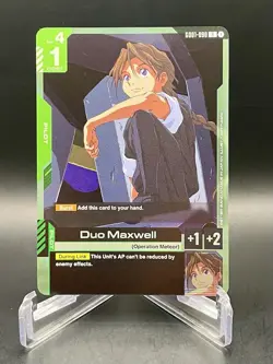 Duo Maxwell GD01-090 R Newtype Rising Rare Foil Gundam Card Game TCG NM/M - Image 1