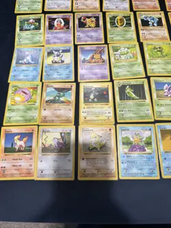 Pokemon Base Set Shadowless 43 Card Lot Commons, Uncommons and Rares Non-Holo - Image 5