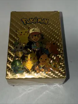 110x Gold Foil Pokemon Cards Lot Fan Art Pack Sealed Set Free Shipping - Image 1