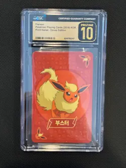 Flareon Pokemon Playing Card Korean 2019 Point Salad CGC Pristine 10 - Image 1