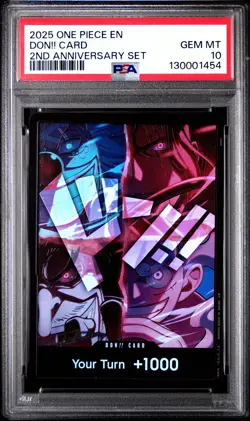 Don!! Card One Piece English Version 2nd Anniversary Set One Piece PSA 10 - Image 1