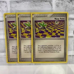 2004 Nintendo Pokemon Team Magma vs Team Aqua Warp Point 85/95 3 Card Lot - Image 1