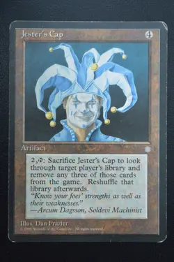 Magic The Gathering MTG JESTER'S CAP Ice Age HP Heavily Played - Image 1
