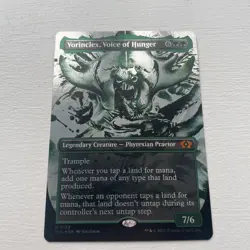 1X HALO FOIL Vorinclex, Voice of Hunger BORDERLESS MINT MTG Magic Multiverse EDH - Image 1