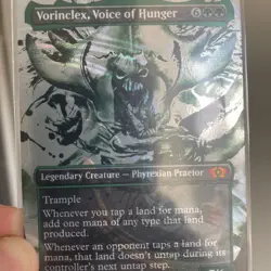 1X HALO FOIL Vorinclex, Voice of Hunger BORDERLESS MINT MTG Magic Multiverse EDH - Image 3