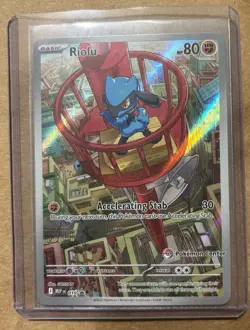Pokemon TCG Riolu Illustration Rare Pokemon Center Promo - Image 1