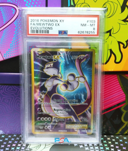 Pokemon XY 2016 Evolutions Mewtwo EX Full Art rare #103/108 PSA 8 NM - Image 1