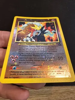 Entei WP34 Reverse Holo Pokemon Wizards Black Star Promos 2001 Swirl NM English - Image 3