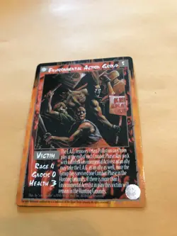 ENVIRONMENTAL ACTION GROUP: RAGE AMAZON CCG Victim card, White Wolf Werewolf TCG - Image 3