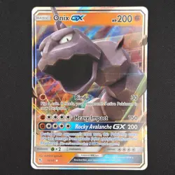 Pokemon TCG Card Onix GX 36/68 Hidden Fates Half Art Holo Rare - NM - Image 1