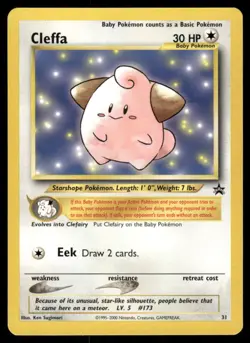 Pokemon Cards Cleffa 31 Wizards Black Star Promos WOTC Promo NM *2 - Image 1
