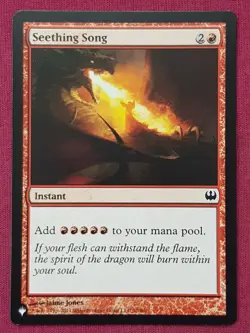 Magic The Gathering THE LIST SEETHING SONG red card MTG - Image 1