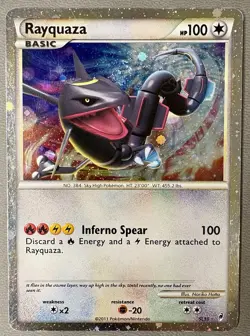Rayquaza SL10 Holo Secret Rare Call Of Legends Pokemon Card 2011 MP-HP CONDITION - Image 1