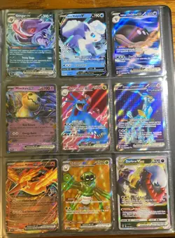 Pokemon-Mega Bundle- 117 Cards-Pokemon Collector’s Binder-Pokemon EX & Pokemon V - Image 1