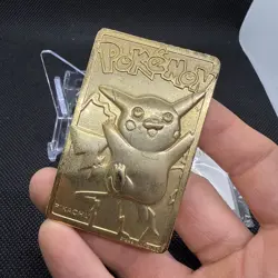 PIKACHU Pokemon 23K Gold Plated Trading Card 1999 Burger King Limited Edition - Image 2