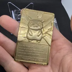 PIKACHU Pokemon 23K Gold Plated Trading Card 1999 Burger King Limited Edition - Image 3