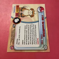 1995, 96, 98 Pokemon Card **Growlithe** Topps TV Animation Edition Card #58 - Image 2