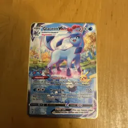 ❄Gold Metal Glaceon VMAX 209/203 Alt Art Fan Card Gold Metal Card ❄ - Image 1