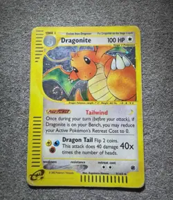 Pokemon Card- Dragonite-Expedition-Holo-9/165-Rare-ENG-E-reader-SWIRL - Image 1