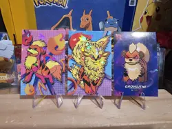 Pokemon Team Rocket Card Database - Growlithe & Arcanine Card Set - 3 Card Lot - Image 1
