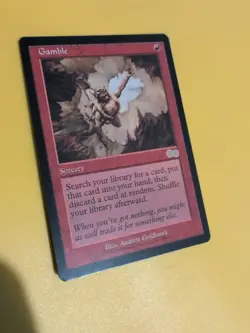 Gamble. Sorcery rare MTG Card. Urza's Saga. Old Vintage - Image 4