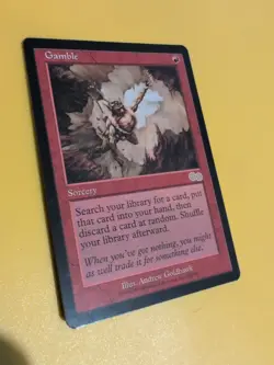 Gamble. Sorcery rare MTG Card. Urza's Saga. Old Vintage - Image 5