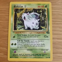 NIDORAN 57/64 POKEMON CARD (JUNGLE SET) - Image 2