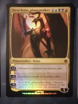 mtg nicol bolas planeswalker FOIL FRENCH vf fr duel deck magic 2 available - Image 1