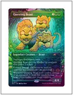 1x Questing Beast, 0017, Foil, Secret Lair Encyclopedia, MTG NM - Image 1