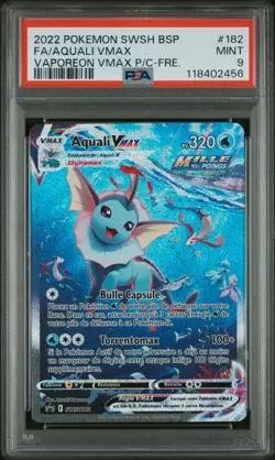 🇫🇷 AQUALI VMAX ALTERNATIVE PSA 9 - PROMO SWSH182 EB FR Carte Pokemon 🇫🇷 - Image 2