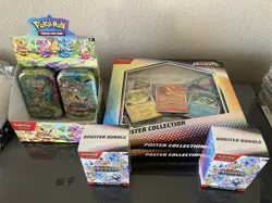 Pokemon TCG Prismatic Evolutions Lot - Bundles, Posters, Tins - Image 2
