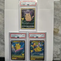 2021 POKEMON CELEBRATIONS #006 FLYING #008 SURFING + FA #005 PIKACHU ALL PSA 8 - Image 1