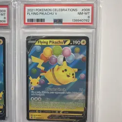 2021 POKEMON CELEBRATIONS #006 FLYING #008 SURFING + FA #005 PIKACHU ALL PSA 8 - Image 4