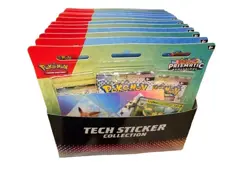 12x Pokemon Prismatic Evolutions Tech Sticker Collection, Lot of 12, New, Sealed - Image 1