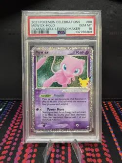 Mew ex Holo 88/92 Gem Mint Classic Collection 2021 Pokemon Celebrations PSA 10 - Image 1