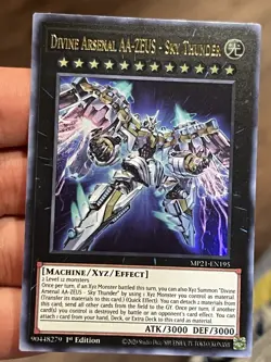 Yugioh Divine Arsenal AA-ZEUS-Sky Thunder MP21-EN195 Ultra Rare 1st Ed LP - Image 1